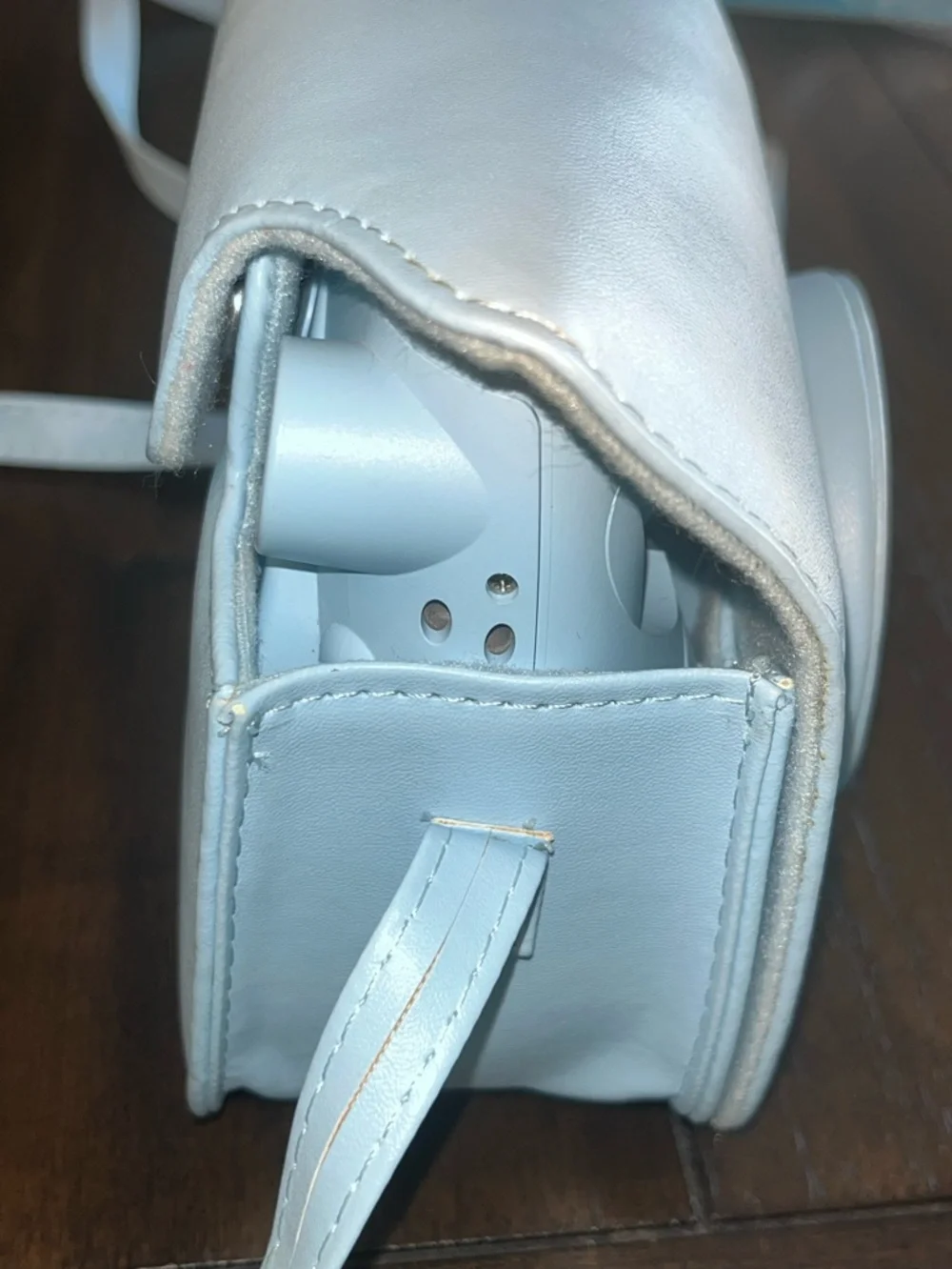 Fujifilm Instax Mini 9 Instant Print Camera & Crossbody Matching Case:Light Blue
